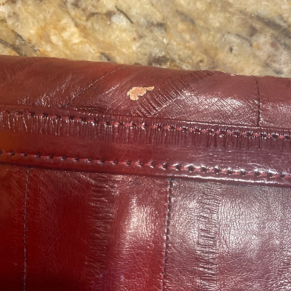 Vintage Eel skin leather clutch bag - Picture 2 of 11